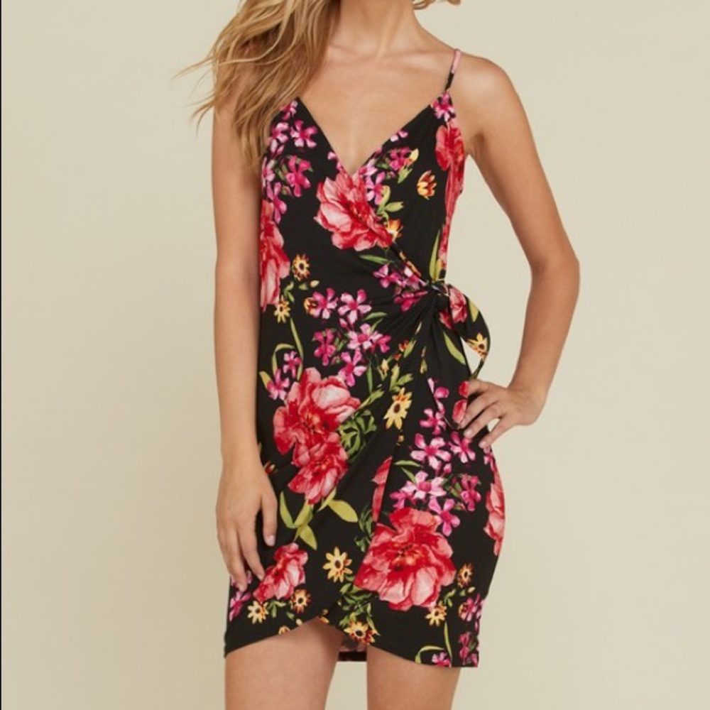 New Black Floral Dress